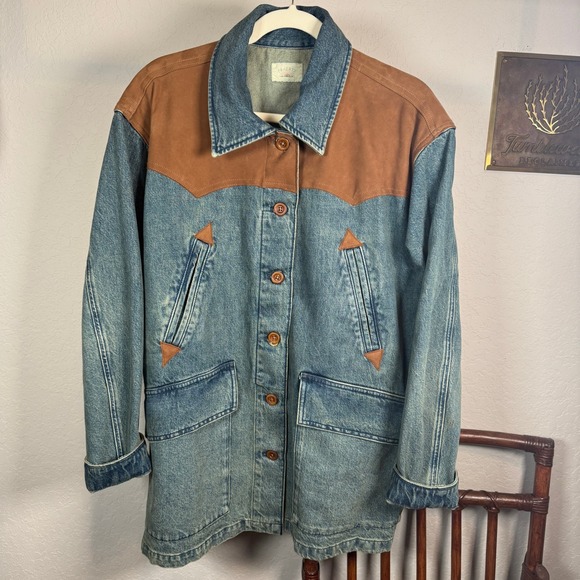 Faherty Jackets & Blazers - Faherty Ridge Back Denim Suede Jacket Creekside Indigo Wash WOH2510 L/XL New